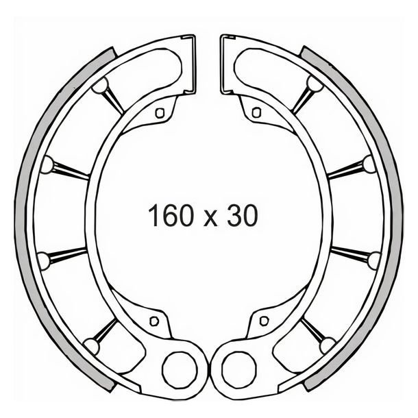 mâchoires de frein arrière RMS pour Honda Pantheon 125cccm/Foresight 250cc