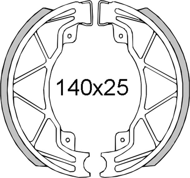 Rear brake shoes Piaggio Liberty 4t-Hexagon Lx 125cc 1998> 56294R