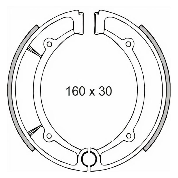 Bremsbacken hinten RMS für Yamaha Majesty 250ccm