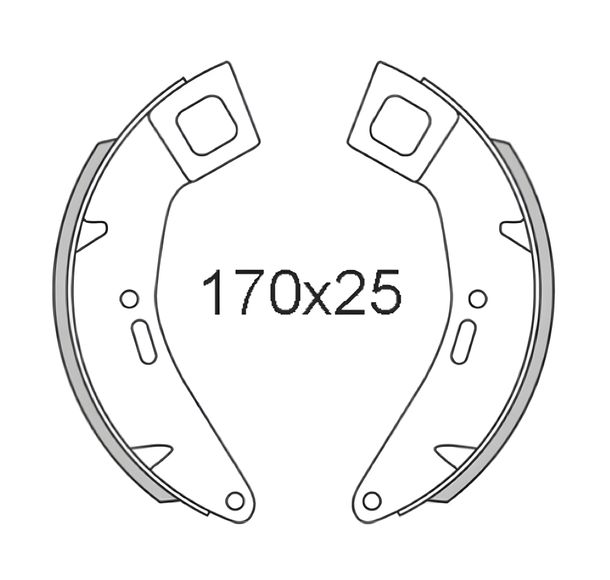 Rear brake shoes Cosa 1-2 414429