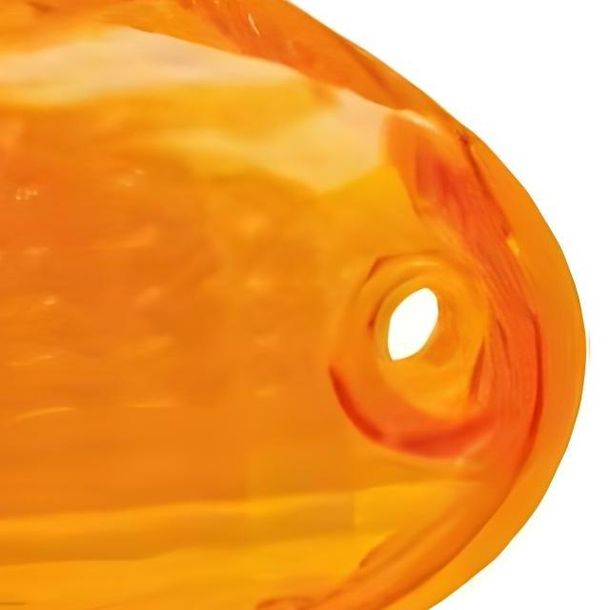 Lentille de clignotant RMS arrière gauche, orange pour Piaggio NRG 50cc, E-mark, 294689