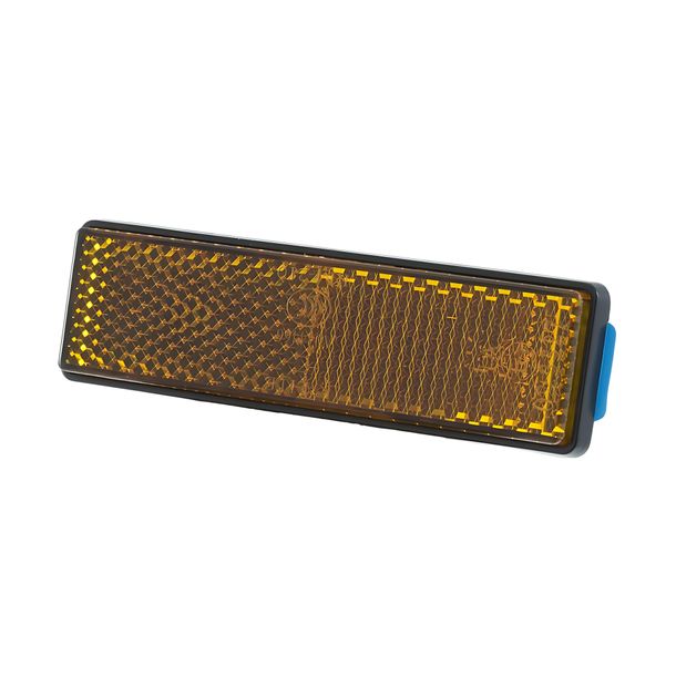 Amber adhesive rectangular reflector 95x25