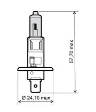 Glühlampe RMS Halogenlampen 12V 55W H1 Birne, weiß mit Zulassung