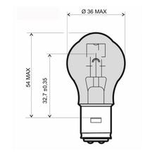 Glühlampe RMS Birne 12V 35/35W S2 BA20D E-Prüfzeichen
