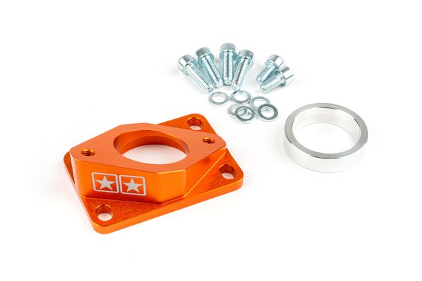 Colector de admisión Stage6 R/T High Flow 34mm, Negro para Derbi/Minarelli AM6