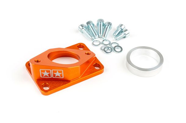 Intake Manifold Stage6 R/T High Flow 34mm, Black Venturi for Derbi/AM6