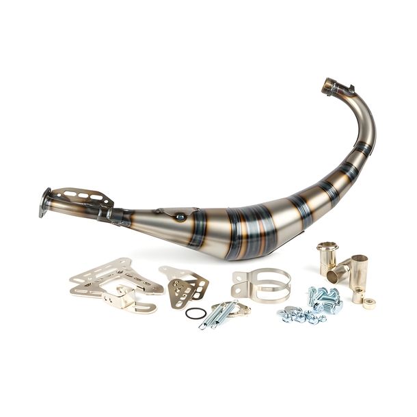 Stage6 Streetrace Exhaust System CNC Black/Blue for Derbi/Minarelli AM6 with ABE – Bild 2