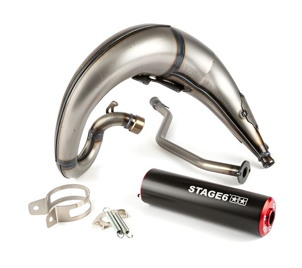 Auspuffanlage Stage6 Streetrace mit Zulassung High Mount CNC für Yamaha DT50