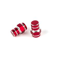 Valve caps hexagon red