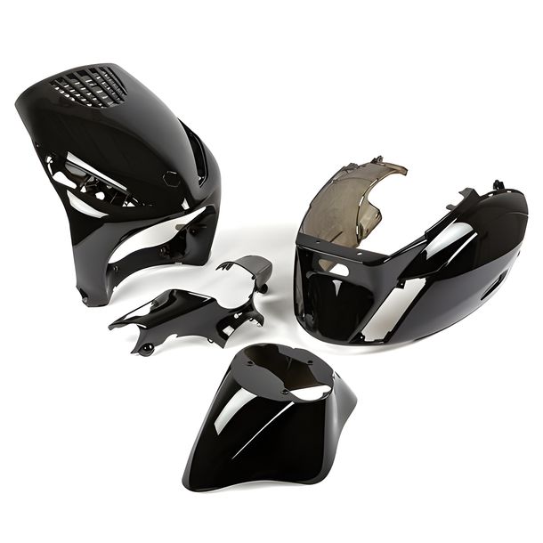 Verkleidungskit (4 Teile) schwarz für Piaggio Zip ab 2000