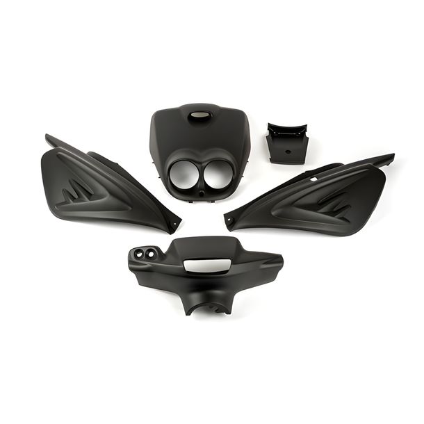 fairing kit (5 pieces) black matt for MBK Rocket/Yamaha Spy