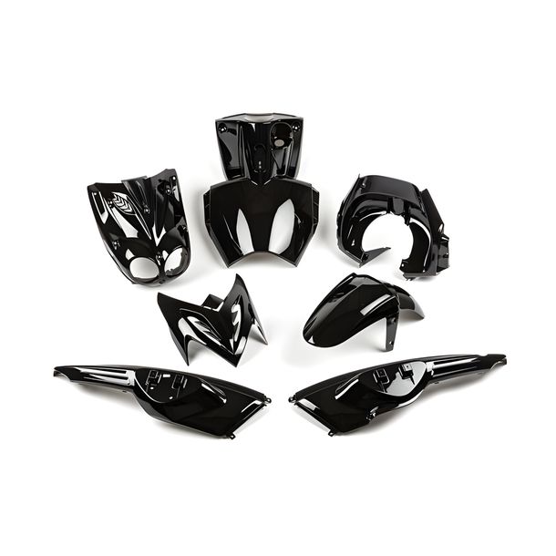 Kit carenatura (7 pezzi) nero metallizzato per MBK Stunt/Yamaha Slider Naked