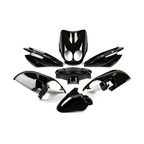 fairing kit (7 pieces) black for MBK Ovetto/Yamaha Neo's from 2008