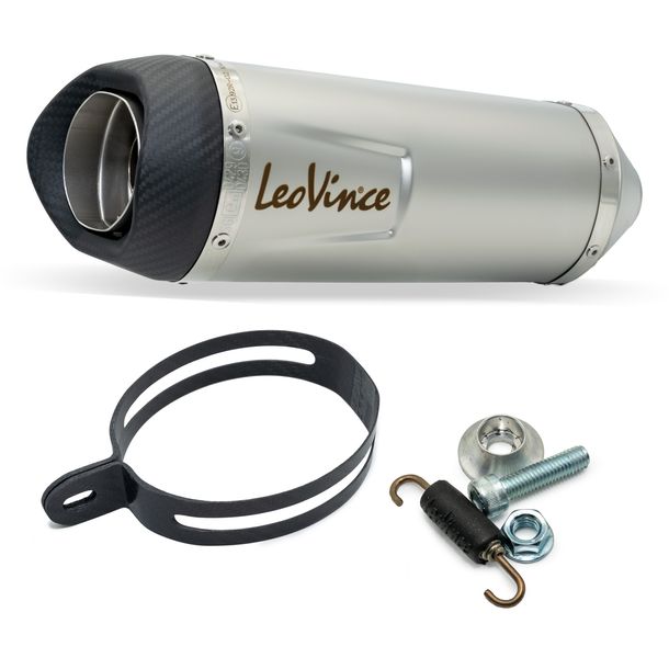 Endschalldämpfer Kit universal LeoVince LV ONE EVO Edelstahl, Carbon Kappe, Ø 50mm, 270mm