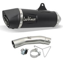 Endschalldämpfer LeoVince SLIP-ON NERO mit Zulassung, Edelstahl schwarz, Carbon Kappe für Suzuki GSX-S 750 / Z ABS
