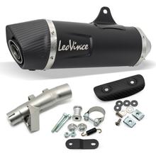 Endschalldämpfer LeoVince NERO mit Zulassung, Edelstahl schwarz, Carbon Kappe & Hitzeschild für Honda Forza 750 Bj. 2021 - 2024 E5 / Forza / X-ADV Bj. 2025 - 2026 E5+ / X-ADV Bj. 2017 - 2024 E4 / E5
