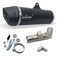Endschalldämpfer LeoVince NERO mit Zulassung, Edelstahl schwarz, Carbon Kappe für Kawasaki Versys 1000 Bj. 2019 - 2024 E4 / E5