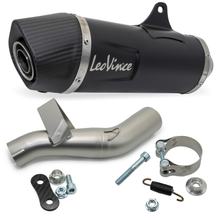 Silenziatore LeoVince SLIP-ON NERO omologato, acciaio inossidabile nero, tappo in carbonio per Honda CB / CBR 500 F / R / X