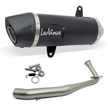 Sistema de escape LeoVince Completo NERO con catalizador y homologación, acero inoxidable negro, tapa de carbono para Honda PCX 125