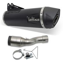 Silenziatore finale LeoVince NERO con catalizzatore e omologazione, acciaio inossidabile nero, tappo in carbonio per Husqvarna 701 Enduro / LR / Supermoto anno 2017 - 2020 E4