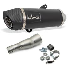 Silenciador trasero LeoVince SLIP-ON NERO acero inoxidable negro, tapa de carbono para Piaggio Vespa GTS 125 / 150 i.e.