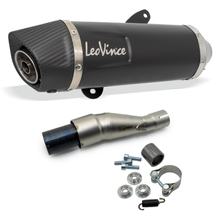 LeoVince SLIP-ON NERO end muffler with catalytic converter & approval, stainless steel black, carbon cap for Piaggio Vespa GTS 125 / 150 i.e. Year 2017 - 2020