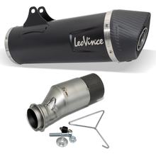 Endschalldämpfer LeoVince NERO mit Katalysator & Zulassung, Edelstahl schwarz, Carbon Kappe für Gas Gas ES / SM 700 Bj. 2022 - 2024 E5 / KTM Enduro R / SMC R 690 Bj. 2019 - 2024 E4 / E5