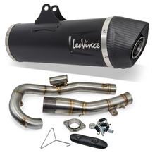 Auspuffanlage komplett LeoVince NERO mit Katalysator & Zulassung, Edelstahl schwarz, Carbon Kappe & Hitzeschild für Gas Gas ES / SM 700 Bj. 2022 - 2024 E5 / KTM Enduro R / SMC R 690 Bj. 2019 - 2024 E4 / E5
