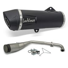 Auspuffanlage komplett LeoVince NERO mit Katalysator & Zulassung, Edelstahl schwarz, Carbon Kappe für Honda Forza 125 Bj. 2021 - 2024 E5