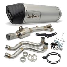 Auspuffanlage komplett LeoVince LV ONE EVO mit Katalysator & Zulassung, Edelstahl, Carbon Kappe für Kawasaki Ninja / Z 650 Bj. 2017 - 2019 E4 / Bj. 2020 E4