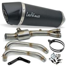 Impianto di scarico completo LeoVince LV ONE EVO con catalizzatore e omologazione, carbonio per Kawasaki Ninja / Z 650 anno 2017 - 2019 E4 / anno 2020 E4
