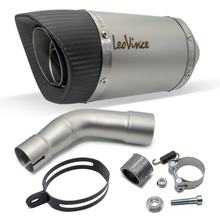 Silenciador final LeoVince LV PRO con homologación, acero inoxidable, tapa de carbono para Yamaha MT-03 / YZF-R3 300 año 2018 - 2019 E4 / año 2020 E4 / año 2022 - 2023 E5