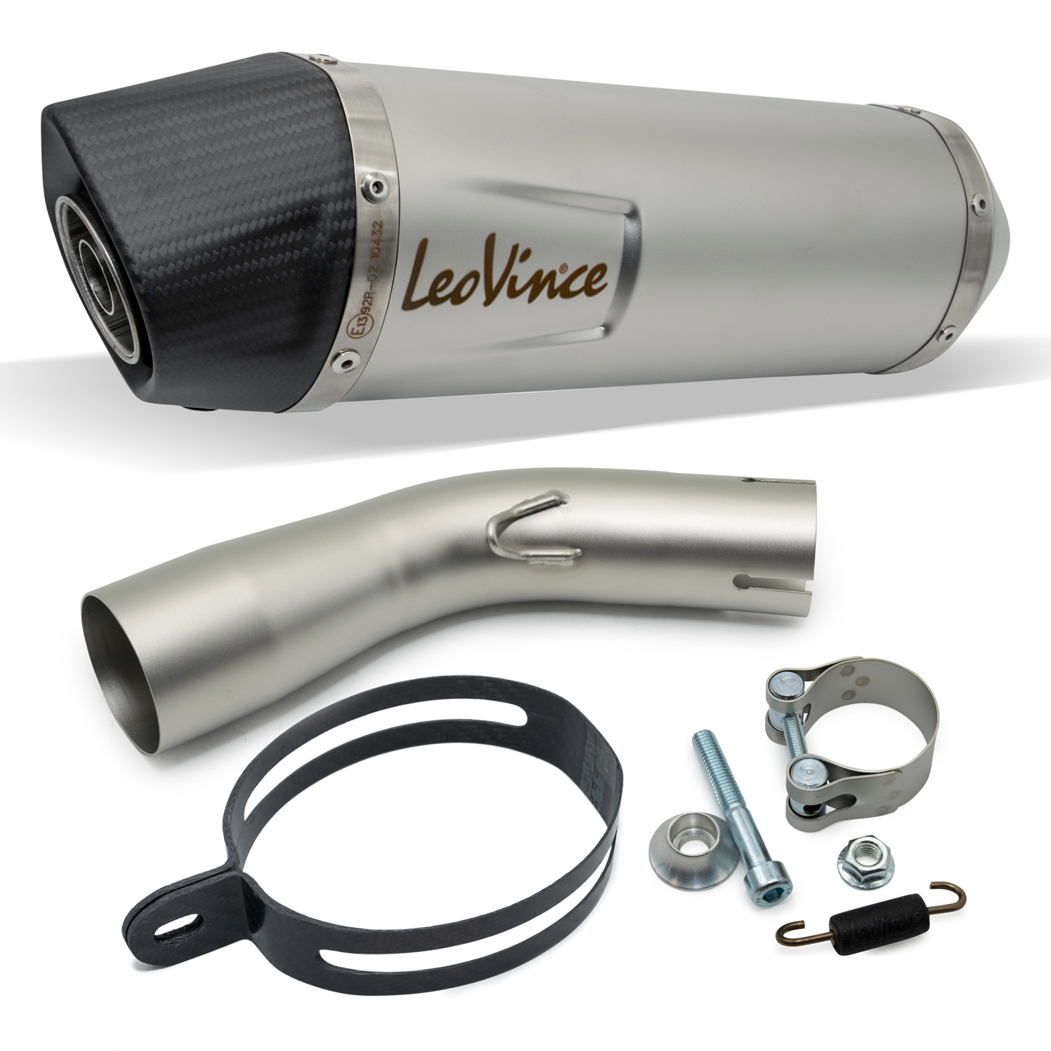 Silenciador trasero LeoVince SLIP-ON SBK LV ONE EVO, acero inox, tapa carbono