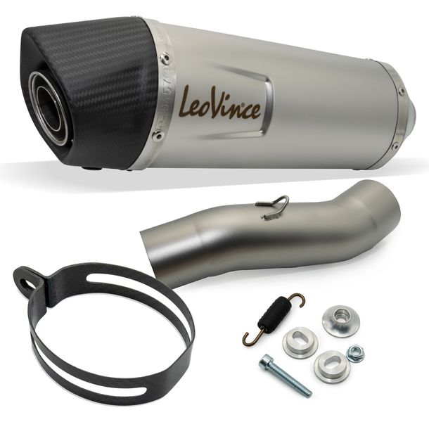 Endschalldämpfer LeoVince LV ONE EVO mit Zulassung, Edelstahl, Carbon Kappe für Kawasaki ZX-6R Ninja 636 Bj. 2019 - 2020 E4 / Bj. 2024 - 2025 E5+