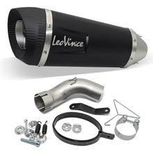 Endschalldämpfer LeoVince FACTORY S Black Edition mit Zulassung, Edelstahl schwarz, Carbon Kappe für Kawasaki Ninja 1000 SX / Tourer Bj. 2020 - 2024 E4 / E5
