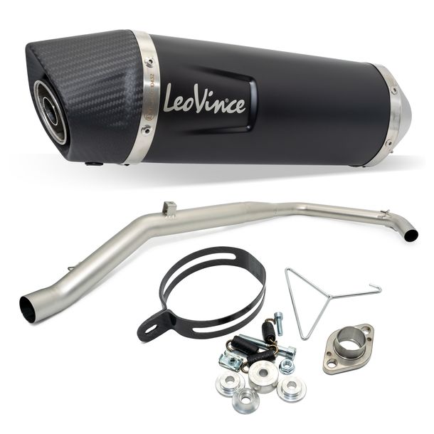 Impianto Di Scarico Completo LeoVince X-Fit In Acciaio Inox Per HM CRE 50 Derapage/RR/Baja/50 RR