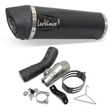 Silenziatore finale LeoVince LV ONE EVO Black Edition omologato, acciaio inossidabile nero, tappo in carbonio e paracalore per Honda CRF 1100 L Africa Twin / Adventure Sport / DCT anno 2020 - 2023 E5 / anno 2024 - 2026 E5+