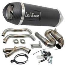 Auspuffanlage komplett LeoVince LV ONE EVO Black Edition mit Katalysator & Zulassung, Edelstahl schwarz, Carbon Kappe für Yamaha MT-07 / XSR / Xtribute / YZF-R7 700 Bj. 2021 - 2024 E5