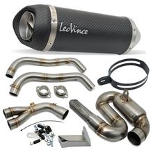 Système d'échappement complet LeoVince LV ONE EVO avec catalyseur et homologation, carbone pour Yamaha MT-07 / XSR / Xtribute / YZF-R7 700 ann. 2021 - 2024 E5