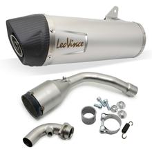 Sistema de Escape LeoVince Completo LV ONE EVO com Catalisador & Homologação, Aço Inoxidável, Tampa em Carbono para Piaggio Vespa GTS 300 HPE