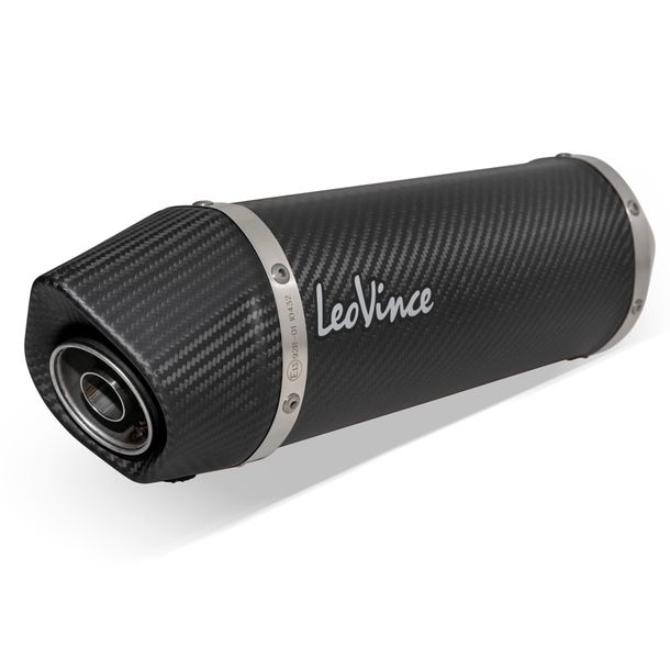 Sistema de escape completo LeoVince LV ONE EVO com catalisador e homologação, carbono para Yamaha MT-125 / XSR / YZF-R 125 ano 2021 - 2024 E5