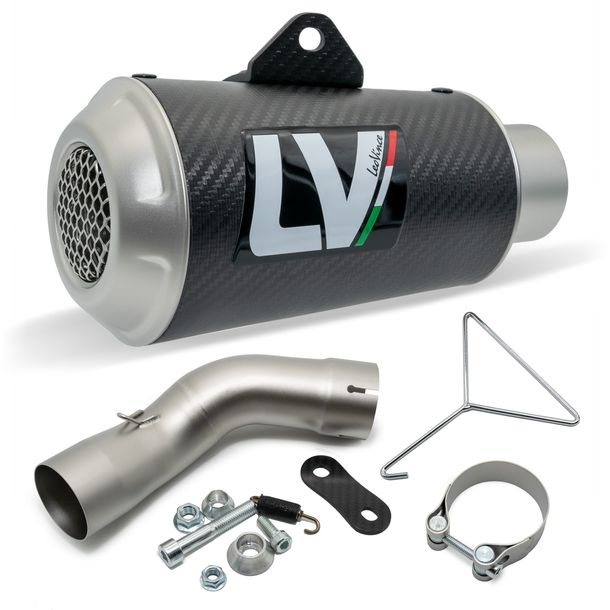 LeoVince LV-10 rear silencer with approval, carbon, stainless steel cap for Kawasaki Z 900 A2 year 2018 - 2024 E4 / E5 / Z 900 year 2017 - 2019 E4