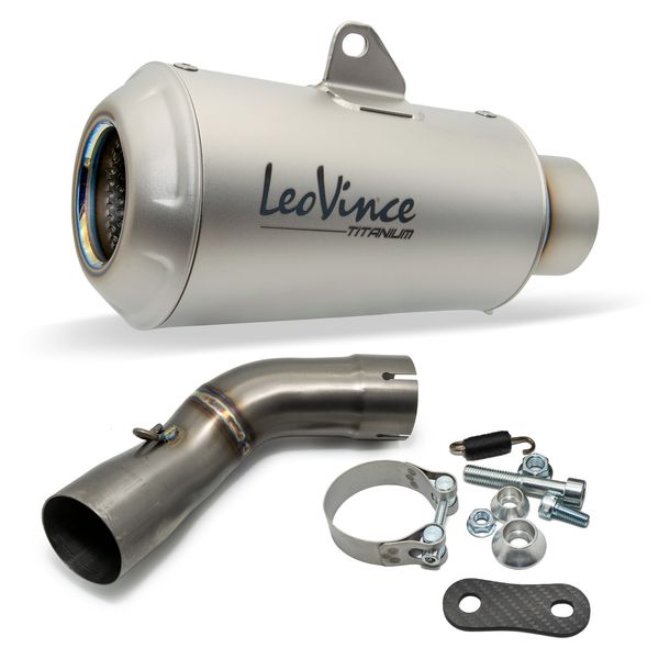 Rear Silencer LeoVince SLIP-ON LV-10 with Approval, Titanium for Kawasaki Z 900 / A2 Z 900 ccm Model Years 2017 - 2024 Euro 4 & Euro 5 92kW / 70kW / 35kW