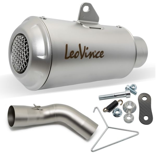 Silencieux arrière LeoVince LV-10 avec homologation, acier inoxydable pour Kawasaki Z 900 Année 2020 - 2024 E4 / E5