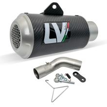 Silencieux d'échappement arrière LeoVince LV-10 avec homologation, carbone, embout en acier inoxydable pour Kawasaki Z 900 Année de fabrication 2020 - 2024 E4 / E5