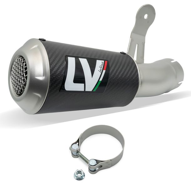 Endschalldämpfer LeoVince LV-10 mit Zulassung, Carbon, Edelstahl Kappe für BMW S / M 1000 R Bj. 2021 - 2024 E5 / RR Bj. 2019 - 2024 E4 / E5 / S / M 1000 R / RR Bj. 2025 E5+