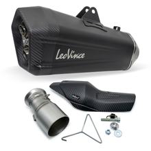 Silencieux LeoVince LV-12 Black Edition avec homologation, acier inoxydable noir, embout en carbone & bouclier thermique pour KTM Adventure / R 1090 2017 - 2019 / Adventure / R 1190 2013 - 2016 / Super Adventure 1290 2015 - 2016