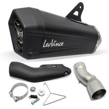 Silenziatore finale LeoVince LV-12 Black Edition omologato, acciaio inossidabile nero, tappo in carbonio e protezione termica per BMW R 1200 GS / Adventure anno 2013 - 2016 E3 / anno 2017 - 2018 E4 / anno 2019 - 2023 E4 / E5