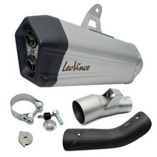 Silenciador final LeoVince LV-12 com homologação, aço inoxidável, capa de carbono e proteção térmica para Honda CRF 1100 L Africa Twin / Adventure Sport / DCT Ano. 2020 - 2023 E5
