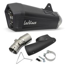 Silencieux d'échappement arrière LeoVince LV-12 Black Edition avec homologation, acier inoxydable noir, embout en carbone et protection thermique pour BMW R 1250 R / RS Année de fabrication 2019 - 2024 E4 / E5